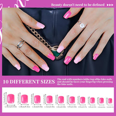 576PCS 24 Colors DIY Nails at Home Kit-Short Square