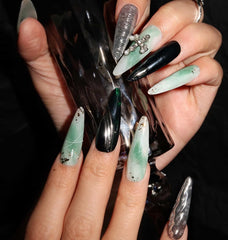 Emerald Ocean Design - Press on Nails