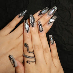 Metallic Mirage Design - Press on Nails