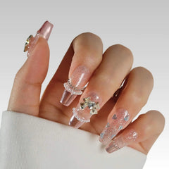 Shimmering Starlet Design - Press on Nails