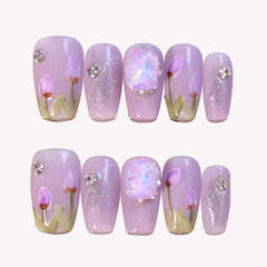 Tulip Wonderland Design - Press on Nails