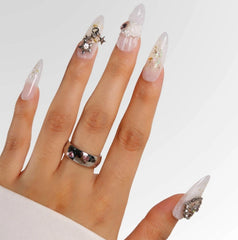 White Lover Design - Press on Nails